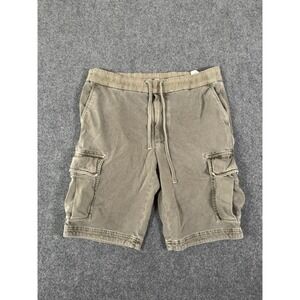 James Perse Cargo Shorts Mens 2 Green Heavyweight Drawstring Pockets Cotton 10"